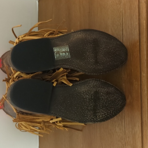 Free People X Mexicans Cross Train Embroidered Cowboy Boots size 7 - Picture 7 of 9